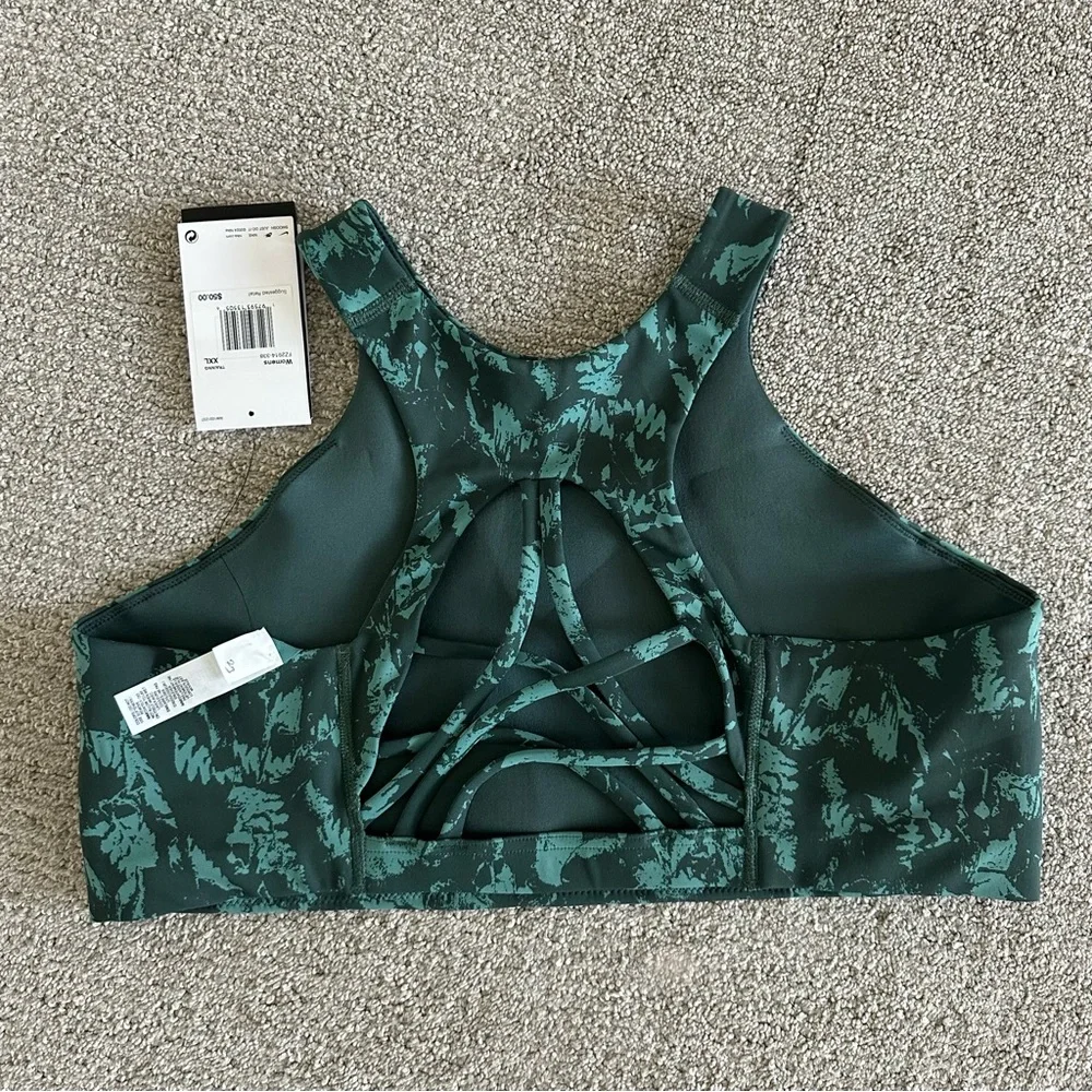 Nike One Strappy Back Medium Support Lightly‎ Lined Printed Sports Bra XXL